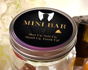 Mini Bar in a Jar Lid Design: Suit & Tie (Digital Download)