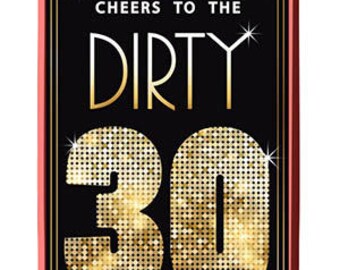 Dirty 30 Wine Label: Cheers to 30 Birthday (Digital Download)