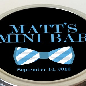 Instant Download Mini Bar in a Jar Lid Design - Bow Tie - Editable Digital Download