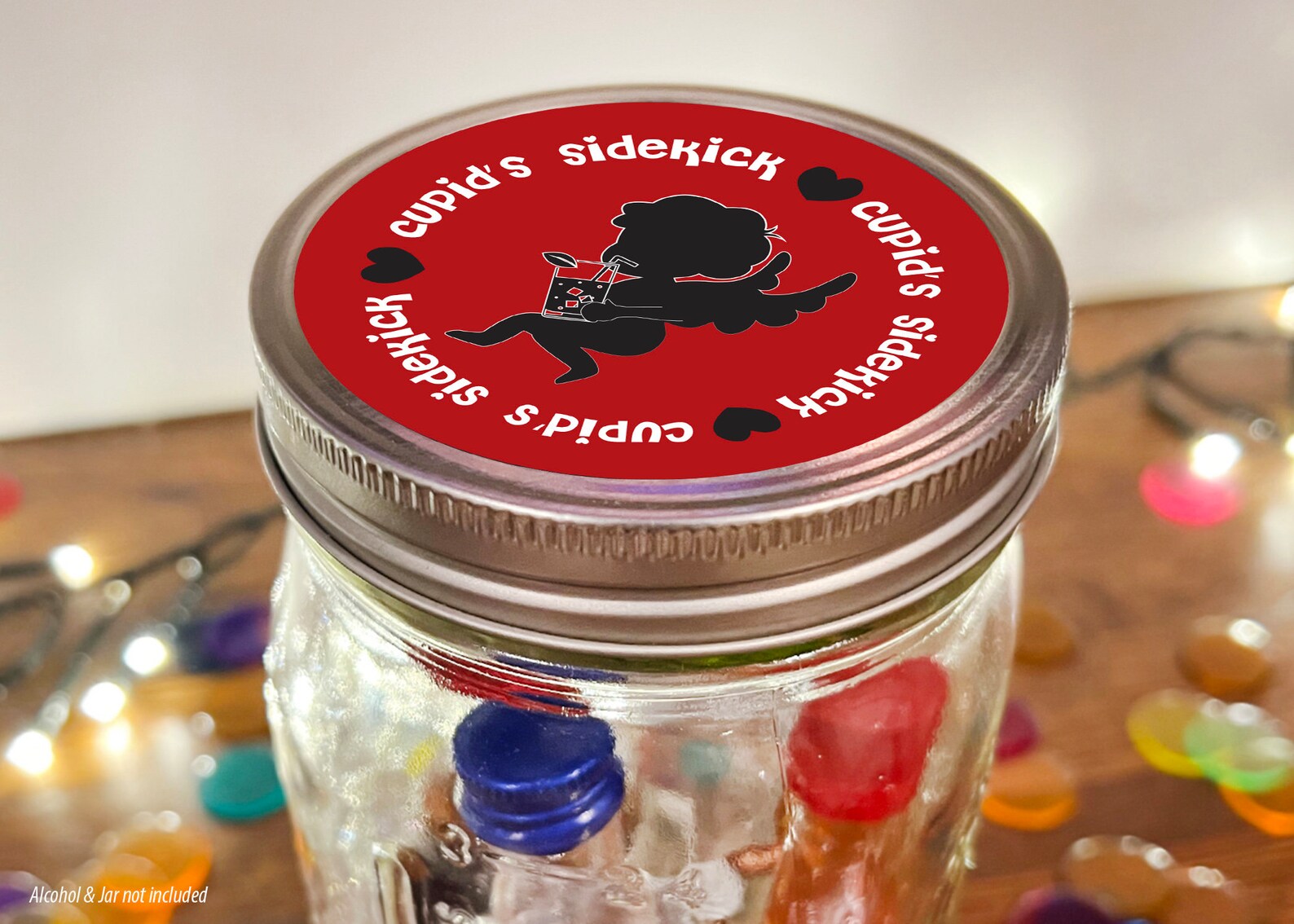 Instant Download Mini Bar in a Jar Lid Design Cupid's Etsy