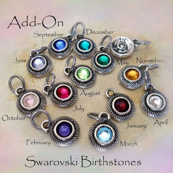 Add-On Swarovski Birthstone Crystal to any Item, Add-On Birthstone, Birthday Gift, Sparkling Swarovski Crystals