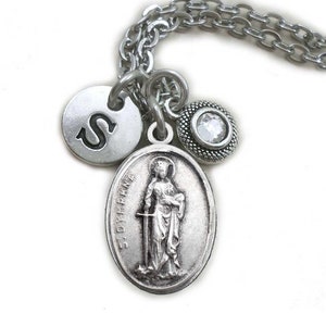 Saint Dymphna Necklace, Clip or Keychain, Patron Saint of Mental Health Professionals, Those Suffering from Mental Illnesses, Depression