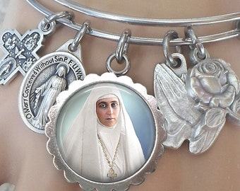 Pulseira de Santa Isabel da Rússia, Santa Isabel a Nova Mártir, Grã-Duquesa, Presente de Crisma, Padroeira, Feita à mão com amor