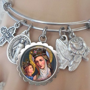 Saint Anne Bangle Bracelet, Patron Saint of Grandparents, Poverty, Pregnant Women, Children, Poverty, Equestrians, Teachers, Mothers, Miners
