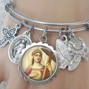 Saint Helen of the Cross Bangle, Empress, Saint Helena, Patron Saint of Difficult Marriages, Archaeologists, Converts, Divorced People