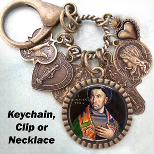 St. Bonaventure Keychain, Clip or Necklace, Patron Saint, Confirmation Gift, Catholic Jewelry, Handcrafted with lOve!