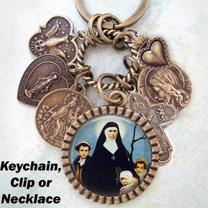 Blessed Elizabeth of Poland Necklace, Keychain or Clip, Patron Saint, Confirmation Gift, Catholic Jewelry, Handcrafted with lOve!