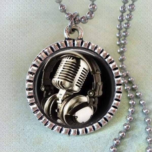 Microphone Necklace Etsy
