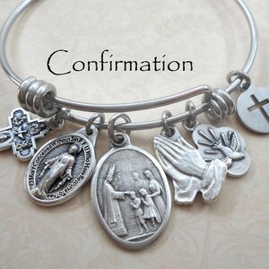 Confirmation Bangle Bracelet, Catholic Jewelry, Confirmation Gift,  Handcrafted with Love!