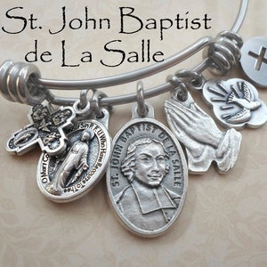 Pulsera Saint Jean-Baptiste de La Salle, San Juan Bautista, Confirmación, Patrón de Maestros, Educadores, Directores de Escuelas