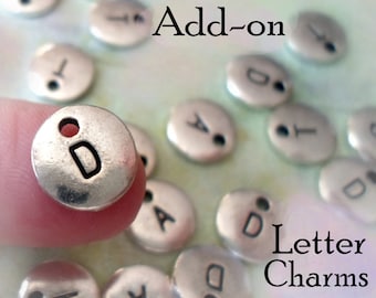Add-On Letter Charm to any Item, Personalized Letter Charm