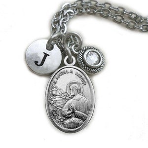 Saint Angela Merici Necklace, Clip or Keychain, Patron Saint of Courage, Strength, Determination, Sickness, the Handicapped, Loss of Parents