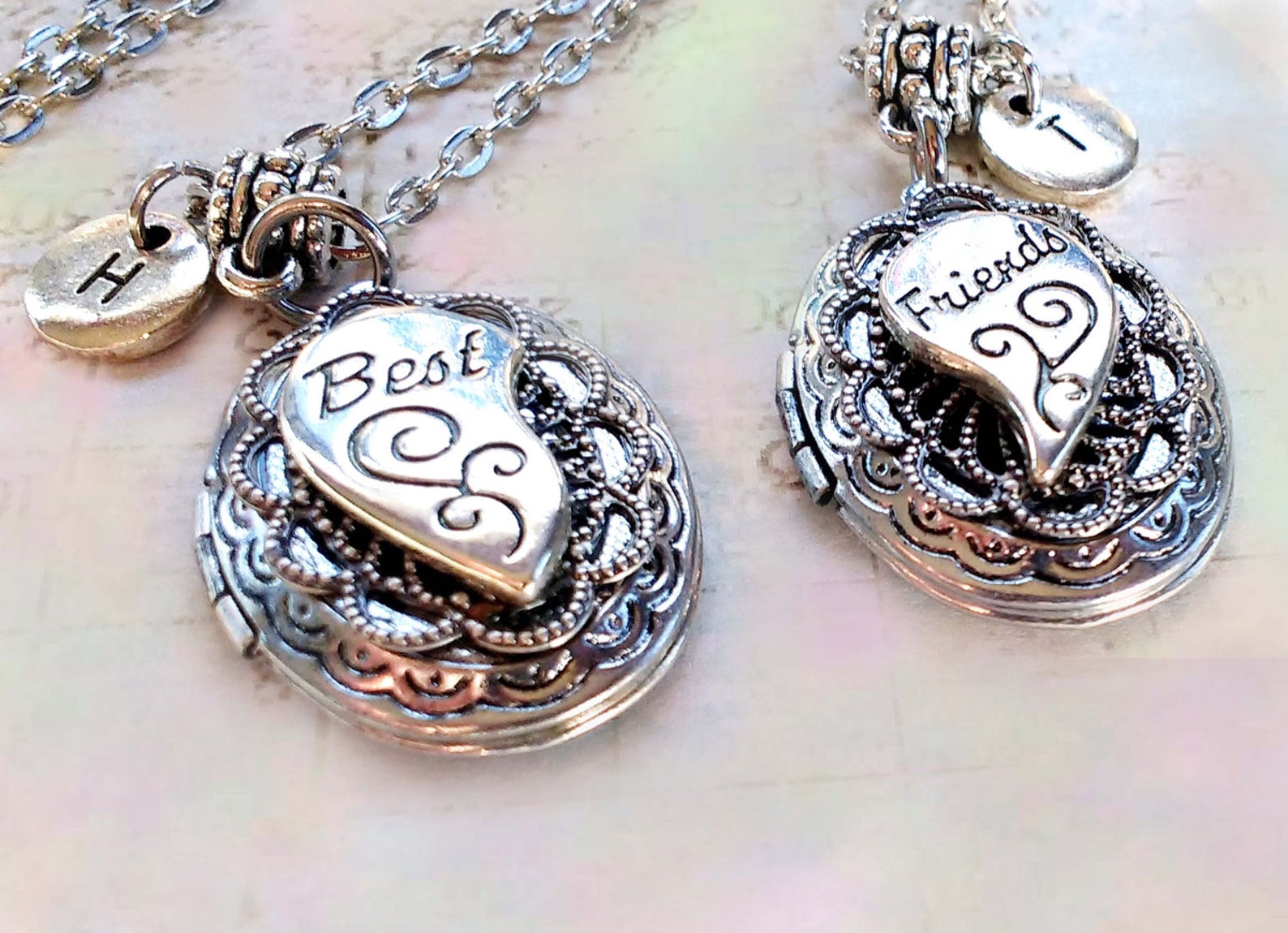 Best Friends Lockets Set of 2 BFF Gift Personalized With Etsy