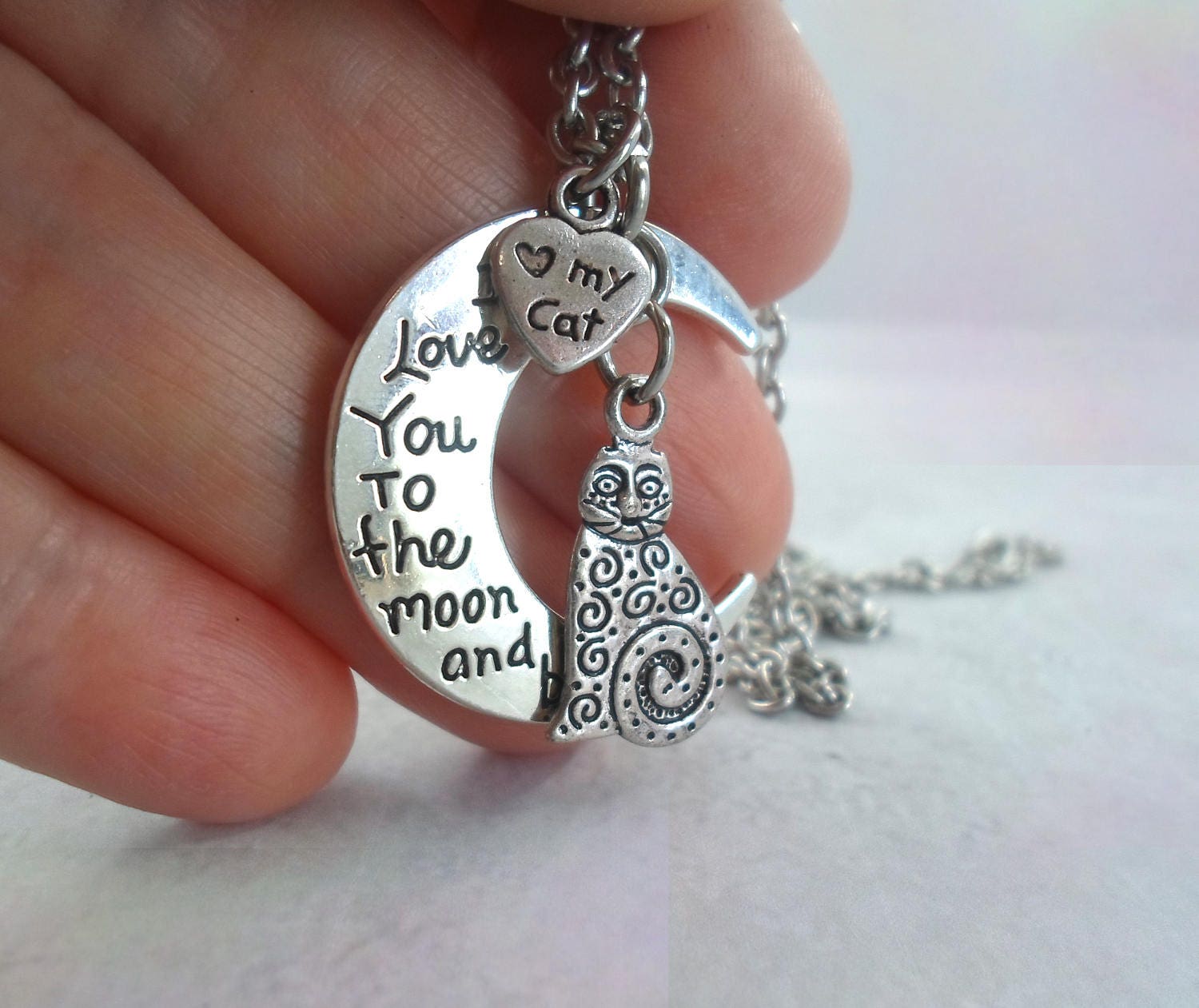 Collana Luna Acciaio Inossidabile
