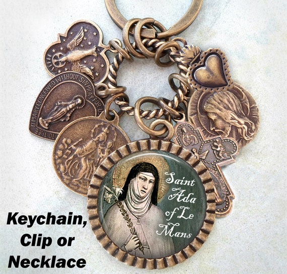 Buy St. Ada of Le Mans Necklace Keychain or Clip Patron Saint