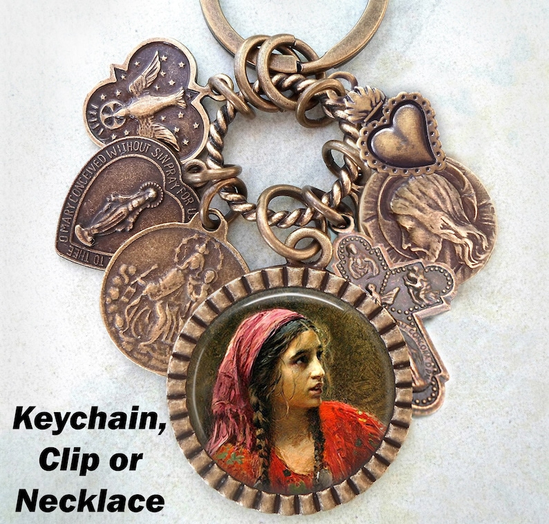St. Sara la Kali Clip Necklace or Keychain Patron Saint of image 0