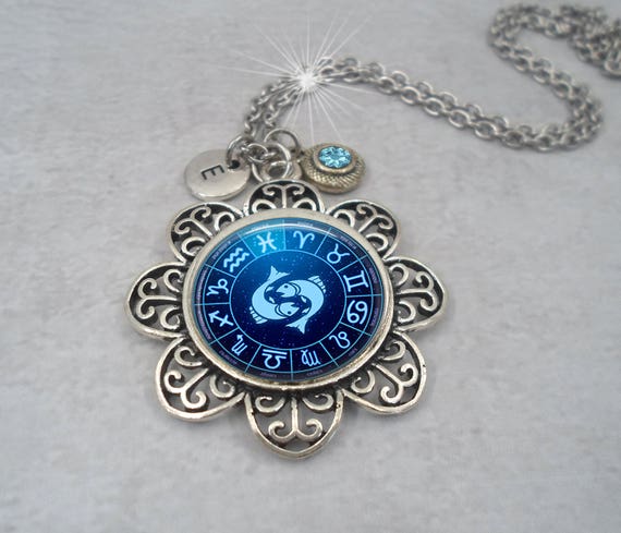 Pisces Zodiac Necklace W-swarovski 