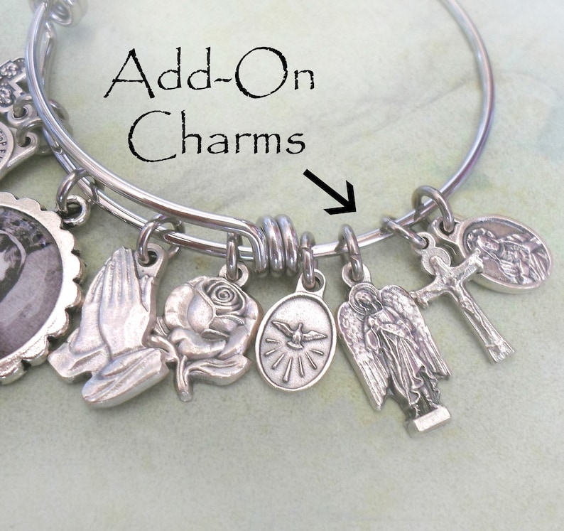 Saint Maria Teresa Goretti Bangle Bracelet Youth Confirmation Patron Saint of Crime and Rape Victims Maria Goretti Teenage Girls St