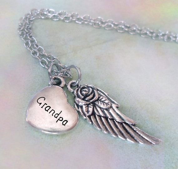 Grandpa memorial necklace sale