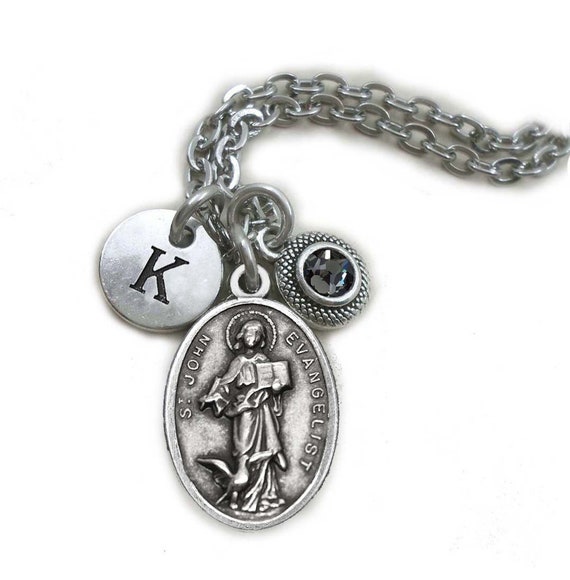 Saint John the Evangelist Necklace, Clip or Keychain, Patron  display picture 3
