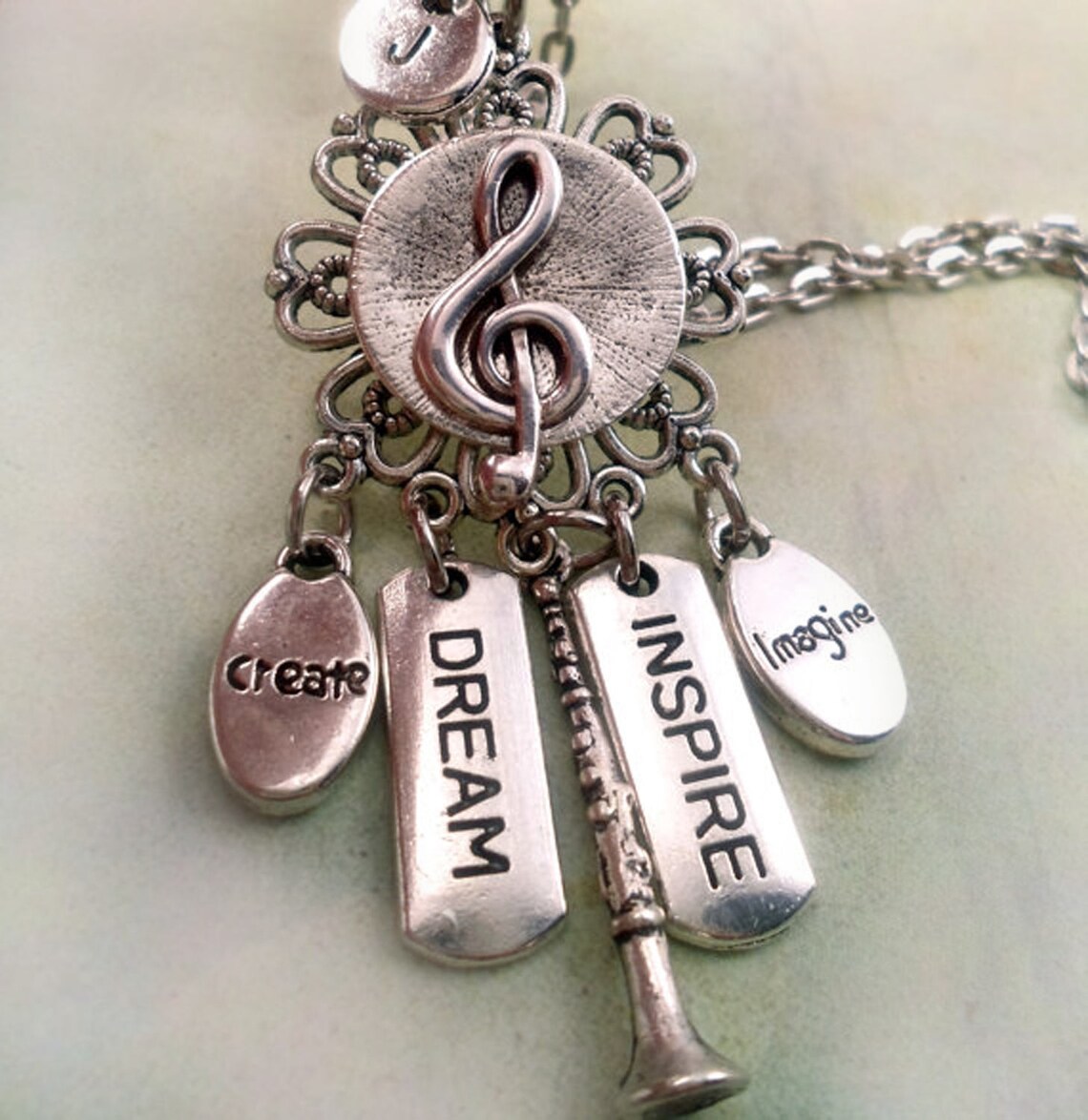 Necklace Wletter Charm of Your Choice Birthday Etsy