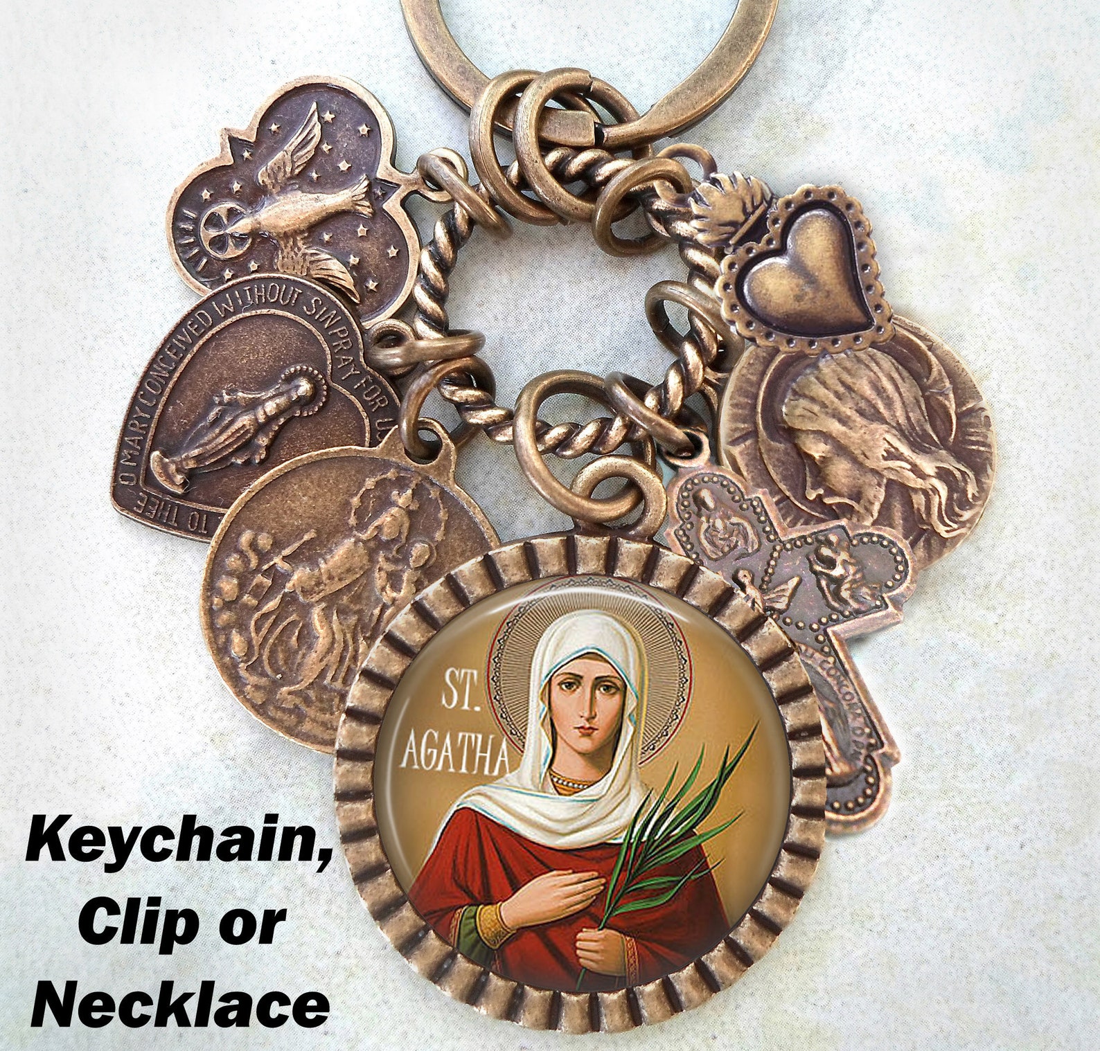 St. Agatha Patron Saint of Nurses Breast Cancer Patients Etsy