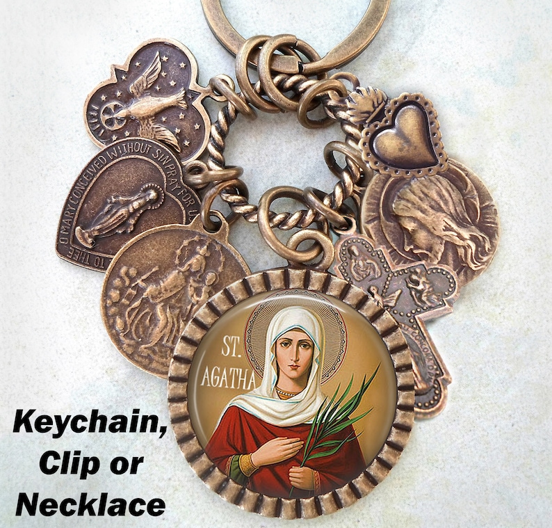 St. Agatha Patron Saint of Nurses Breast Cancer Patients Etsy