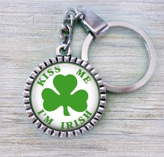 Kiss Me I M Irish Keychain St Patrick S Day Gift Etsy
