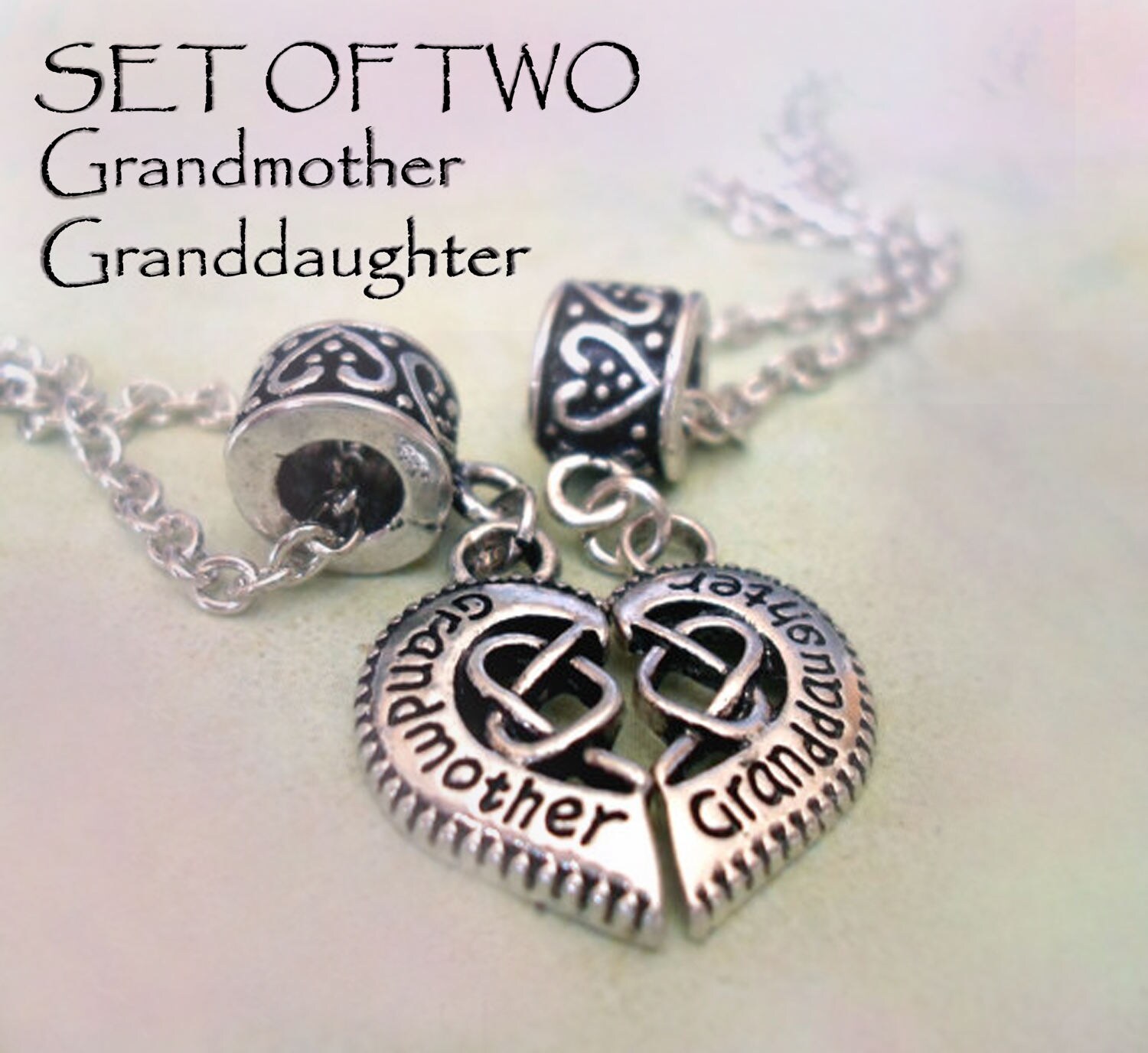 Grandma Gift Two Interlocking Hearts Necklace Gifts For Grandmother – Gifts  For Family Online