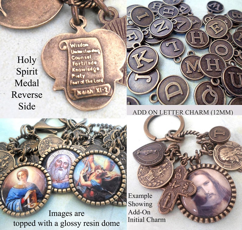 Handcrafted with lOve! Confirmation Gift St Francis Borgia Necklace Keychain or Clip Patron Saint Catholic Jewelry