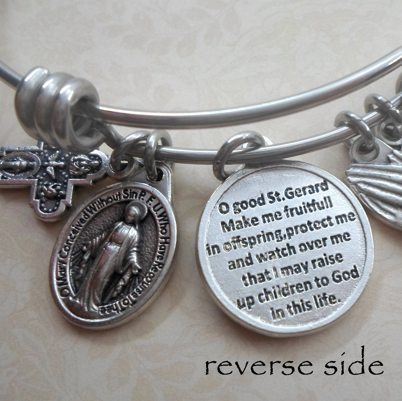 St. Gerard Majella Bangle Bracelet Saint Gerard Majella Etsy