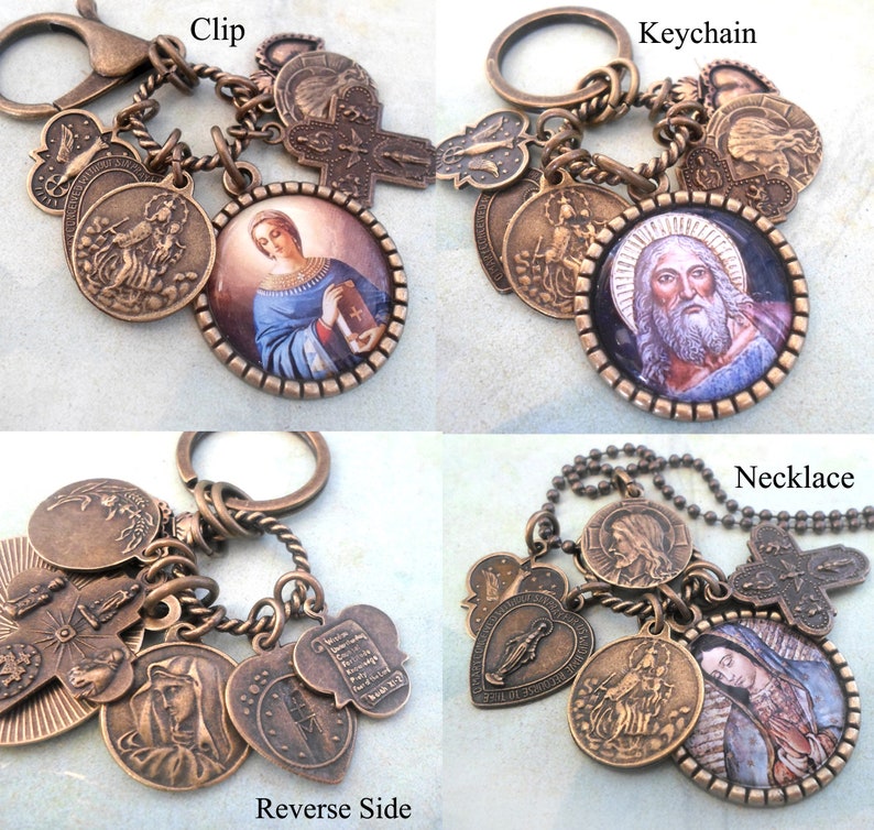 Joseph of Cupertino Necklace Patron Saint Keychain or Clip St Confirmation Gift Handcrafted with lOve! Catholic Jewelry