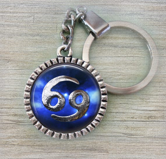 Cancer Zodiac Gift, Cancer Zodiac Keychain, June Birthday, July Birthday, Cancer the Crab, Great for Men, Women, Teens, Cancer Key Chain