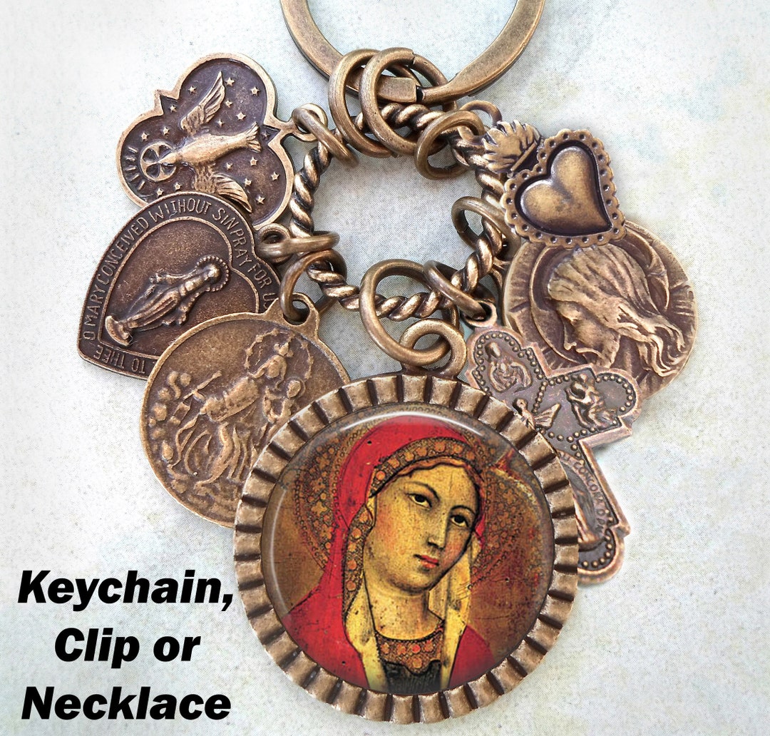 St. Mary Magdalene Keychain, Clip or Necklace, Patron Saint of Women