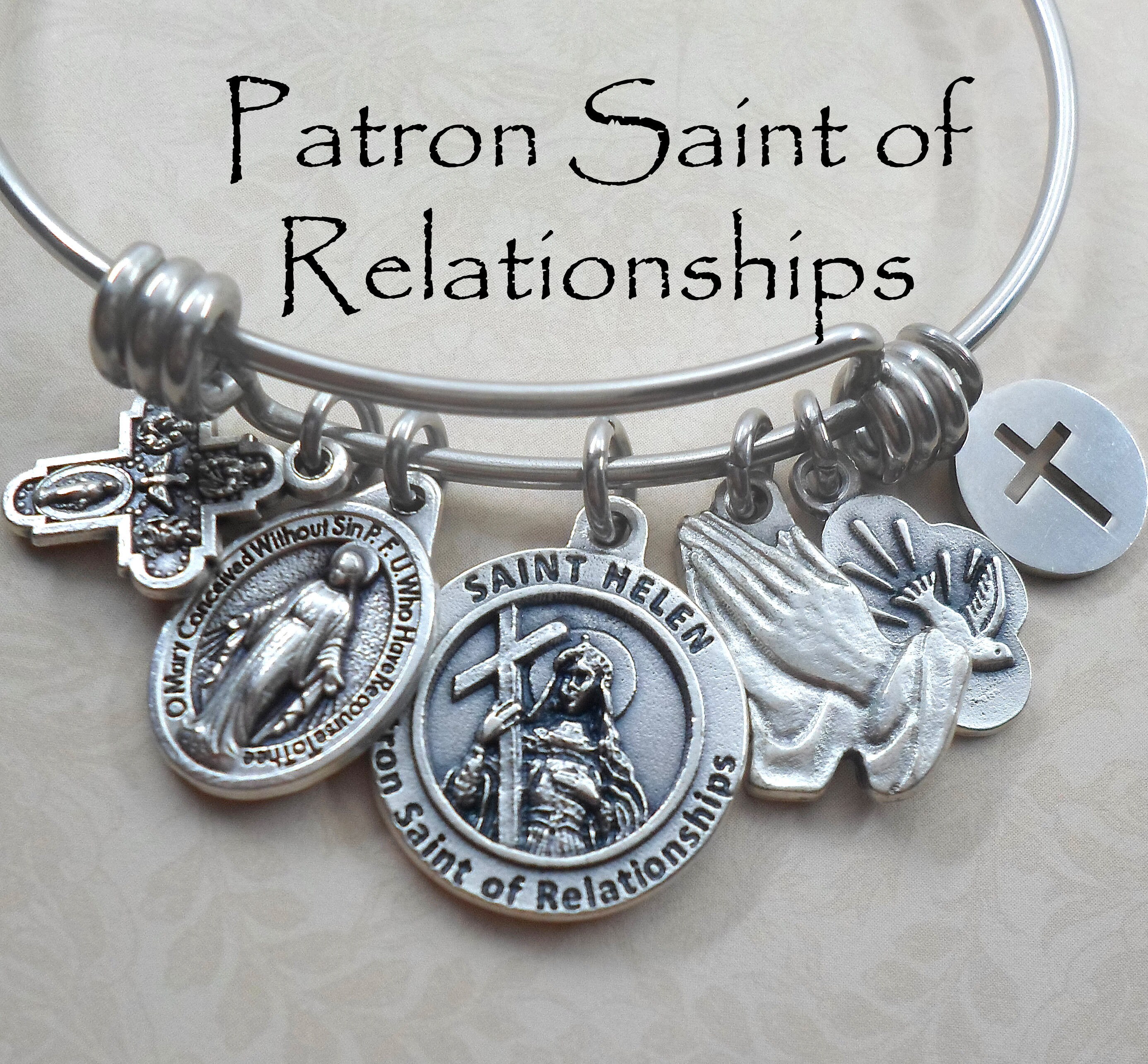 Saint Helen Bangle, Empress, Patron Saint of Relationships, Archaeologists, Converts, Divorced People, Difficult Marriages, Saint Helena