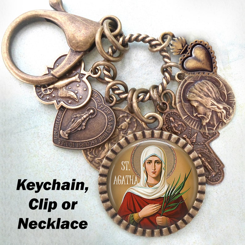 St. Agatha Patron Saint of Nurses Breast Cancer Patients Etsy