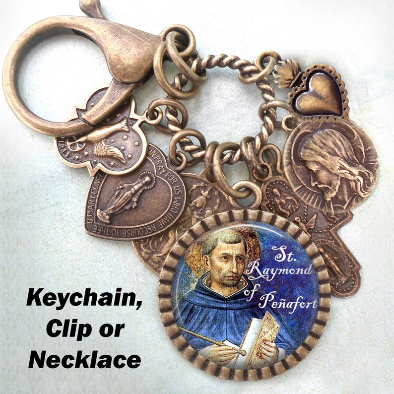 St. Raymond of Peñafort Keychain Clip or Necklace Patron Etsy
