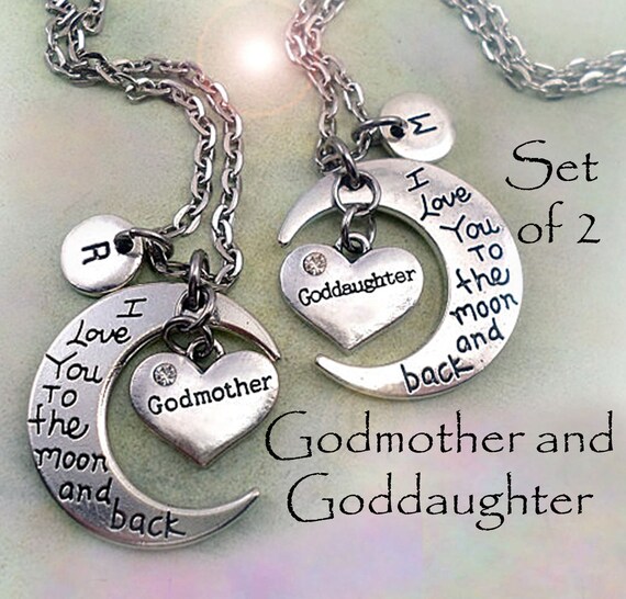 Godmother and goddaughter matching necklace discount