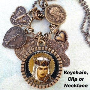 St. Olga of Kiev Necklace, Clip or Keychain, Patron Saint of Kyiv ...