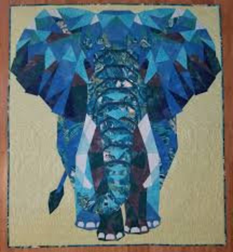 Elephant Abstractions Pattern Foundation Paper Piecing Project - Etsy