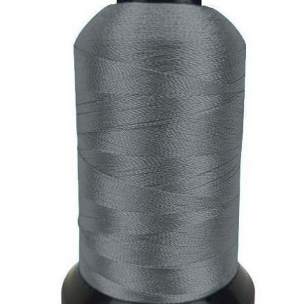 Floriani 40 wt. Polyester Embroidery Thread - 1,100 yards, 1,000 meters per Cone/Spool - PF484 Country Gray