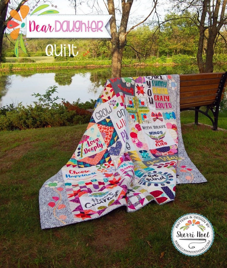 Dear Daughter Quilt Pattern bomblock of the Month From Etsy