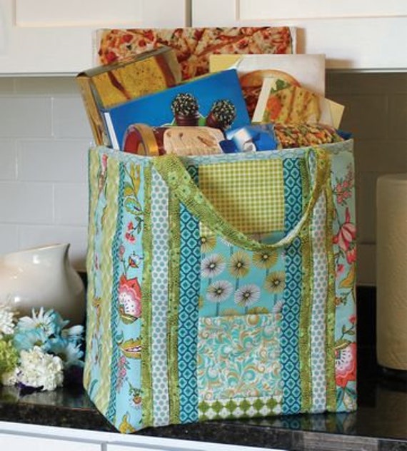 Quilt as You Go Sew by Number Insulated Shopper Tote Kit From June Tailor  Inc Kit Approx Finished Size 13in X 15in X10in Made in USA 