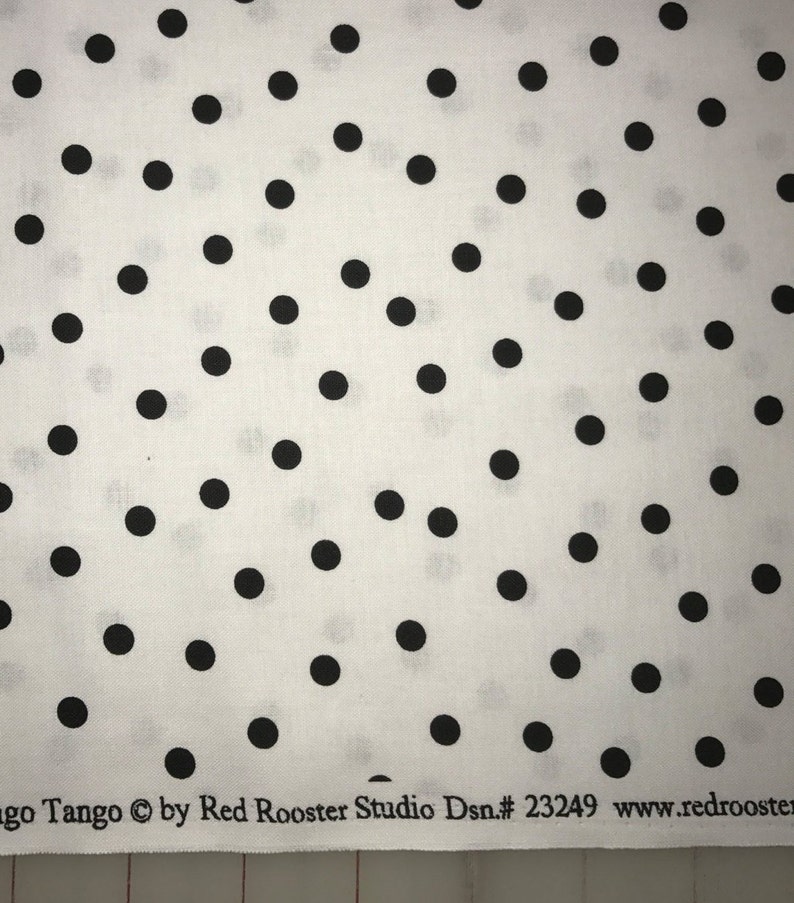 Half Yard 100 Cotton White Background With Black Dots Etsy
