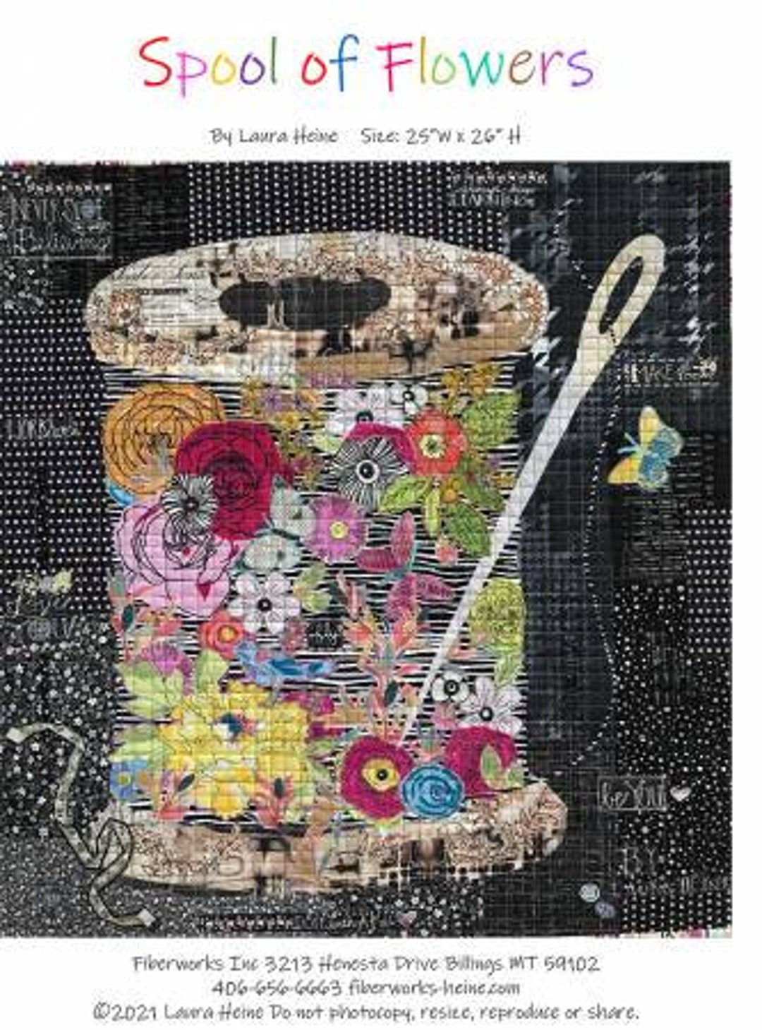Always & Always Collage Pattern by Laura Heine From Fiberworks 24 X 18 ...