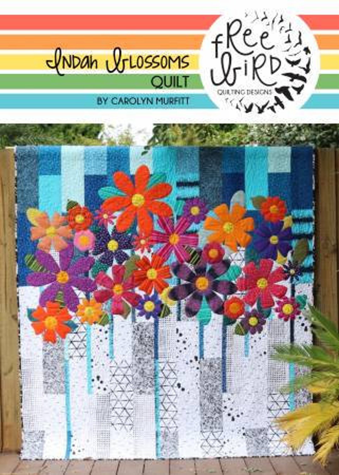Indah Blossoms Quilt Pattern by Carolyn Murfit From Free Bird - Etsy