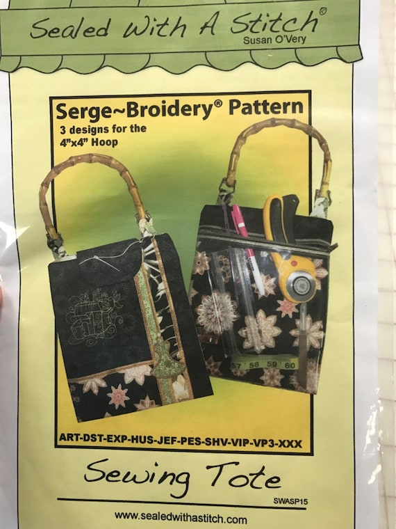 Sewing Tote Serge-Broidery project on multi-format CD by Sue O/'Very Designs