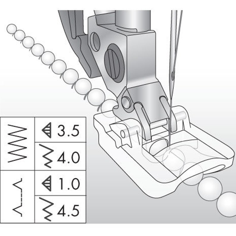 Pfaff Micro Beading Foot for 23mm Beading Piping Cording Etsy
