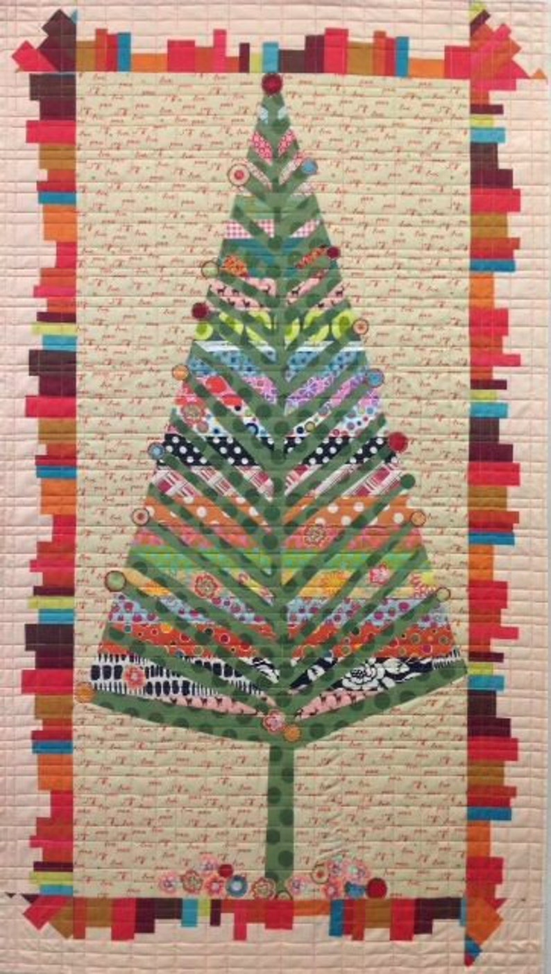 29W X 53L Tree Quilt Pattern by Laura Heine for Fiberworks