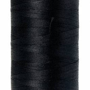 Mettler "Silk Finish" Cotton Thread 50wt 500m/547yds Black 9104-4000 - Old Number  104-0003 or 104-S3